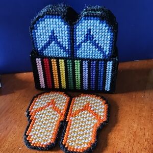 Colorful Flip Flop Coaster Set